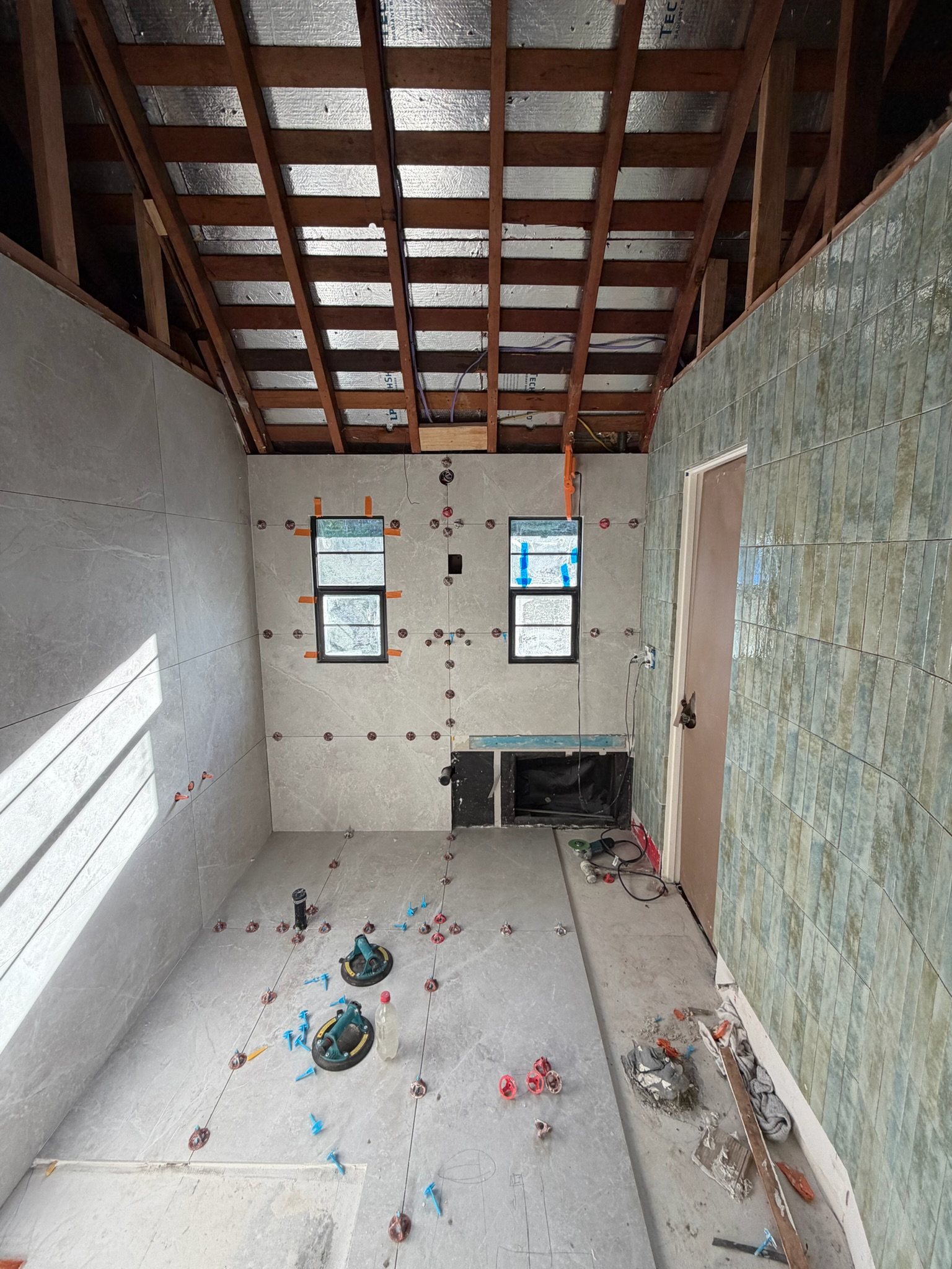 Construction on a Cedar and Stone project