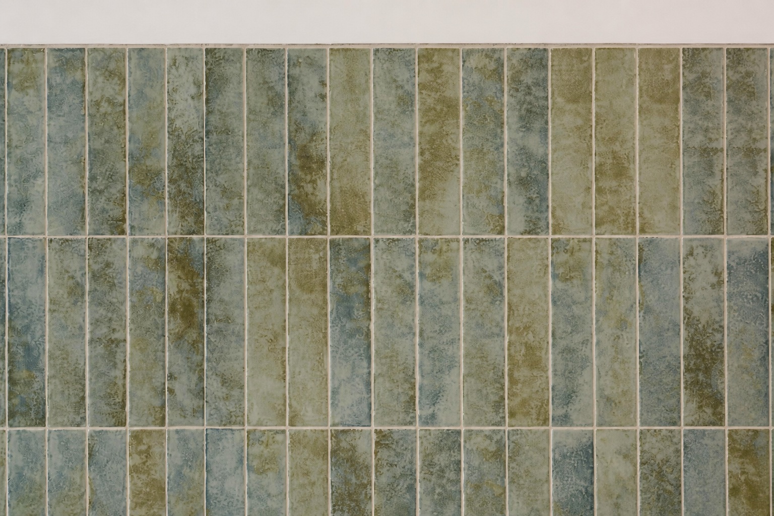 Handmade green tile detail from a Cedar and Stone project